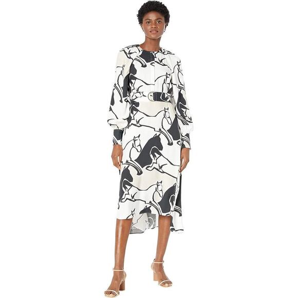 Ted Baker London Midi Shirt Dress with Splits Snap Button Size 2 / US Size 6 NWT - Picture 2 of 12